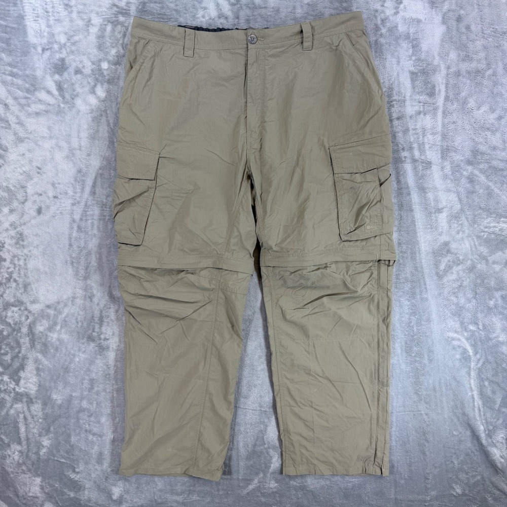 REI Sahara Convertible Cargo Hiking Pants Mens Size XXL x 30 Khaki Outdoor Work